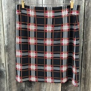 Stitch Fix Jordanne Plaid Knit A Line Skirt